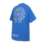 Chrome Hearts Blue Multicolor Cross Logo T-Shirt
