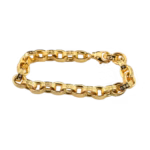 Chrome Hearts Gold Engraved Link Bracelet