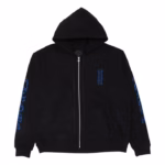 Chrome Hearts Vertical Logo Zip Up Hoodie Black Blue - Image 4