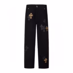 Chrome Hearts Leopard Cross Patch Jeans