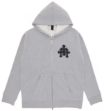Chrome Hearts Triple Leather Cross Zip Up Hoodie - Image 2