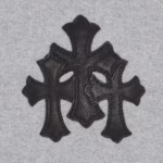 Chrome Hearts Triple Leather Cross Zip Up Hoodie