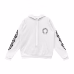 Chrome Hearts White Floral Horseshoe Hoodie