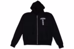 Chrome Hearts Floral Logo Zip Up Hoodie Black Size Large