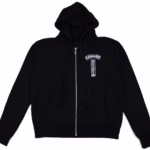 Chrome Hearts Floral Logo Zip Up Hoodie Black Size Large