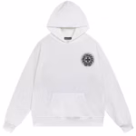 Chrome Hearts Classic Gothic Cross Back Print White Hoodie