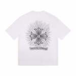 Chrome Hearts Radiant Cross Graphic White T-Shirt - Image 2