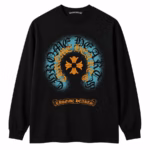 Chrome Hearts Orange Cross Horseshoe Black Long Sleeve