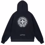Chrome Hearts Horseshoe Cross Logo Black Hoodie