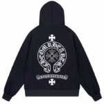 Chrome Hearts Horseshoe Cross Hoodie Black