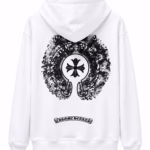Chrome Hearts White Floral Cross Pullover Hoodie